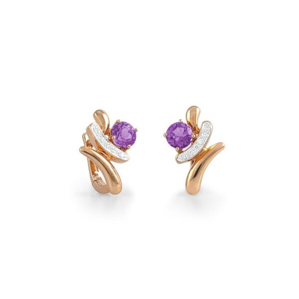 Ohrschmuck - E.Amethyst/Brill. 0