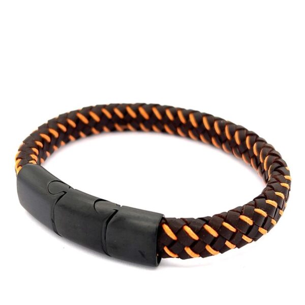Leder-Armband | braun/orange 4-203607-001