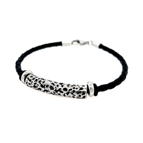 Leder-Armband, schwarz 4-203615-001