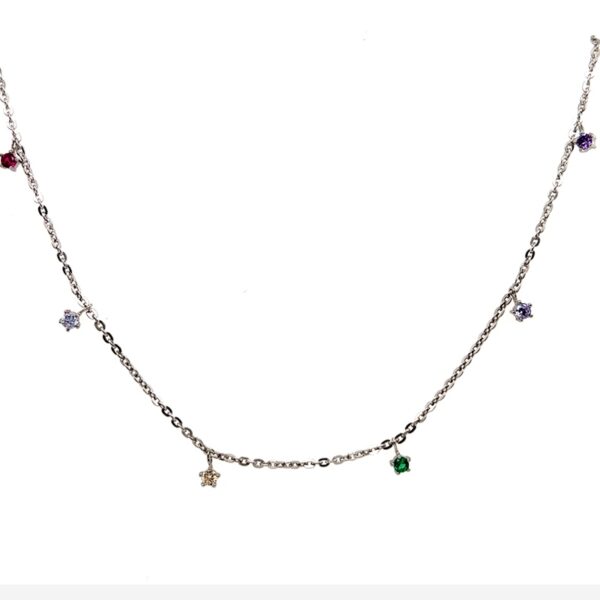 Silber Damencollier | Zirkonia multicolor  5-213520-001