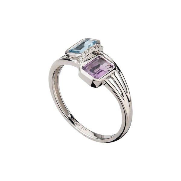 585/- Damenring | Amethyst u. Blautopas 6-209142-001