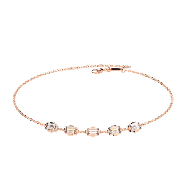 Armband Baguette rosé vergoldet TA113-R