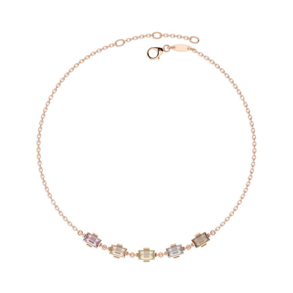 Armband rosé Baguette Zirkonia Rosé vergoldet TA116-R – Bild 2