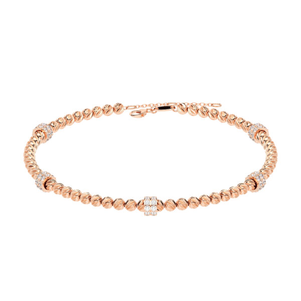 Armband Kugeln diamantiert Zirkonia Roségold TA128-R