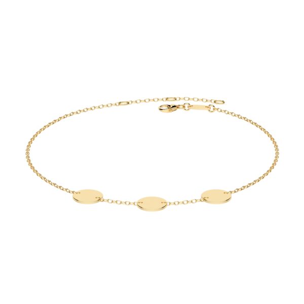 Armband mit drei Coins Gold TA153-G