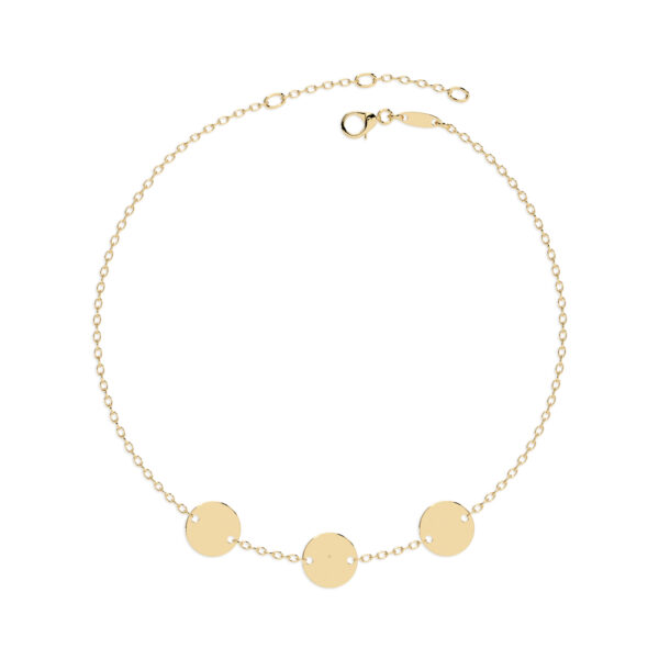 Armband mit drei Coins Gold TA153-G – Bild 2