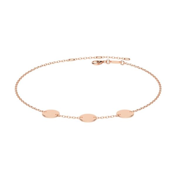 Armband mit drei Coins Roségold TA153-R