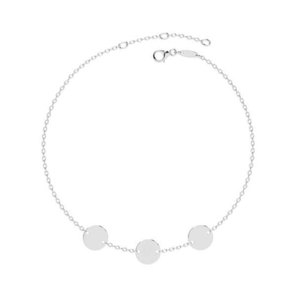 Armband mit drei Coins Silber TA153-S – Bild 2