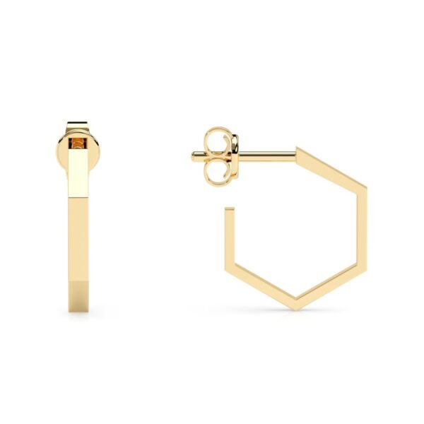 Creolen fünfeck Gold TO218-G – Bild 2