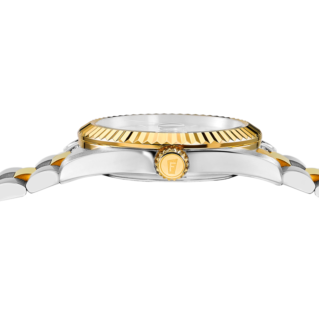 Festina Swiss Made Herrenuhr Classic Steel F20085/A Gold Edelstahlarmband – Bild 2