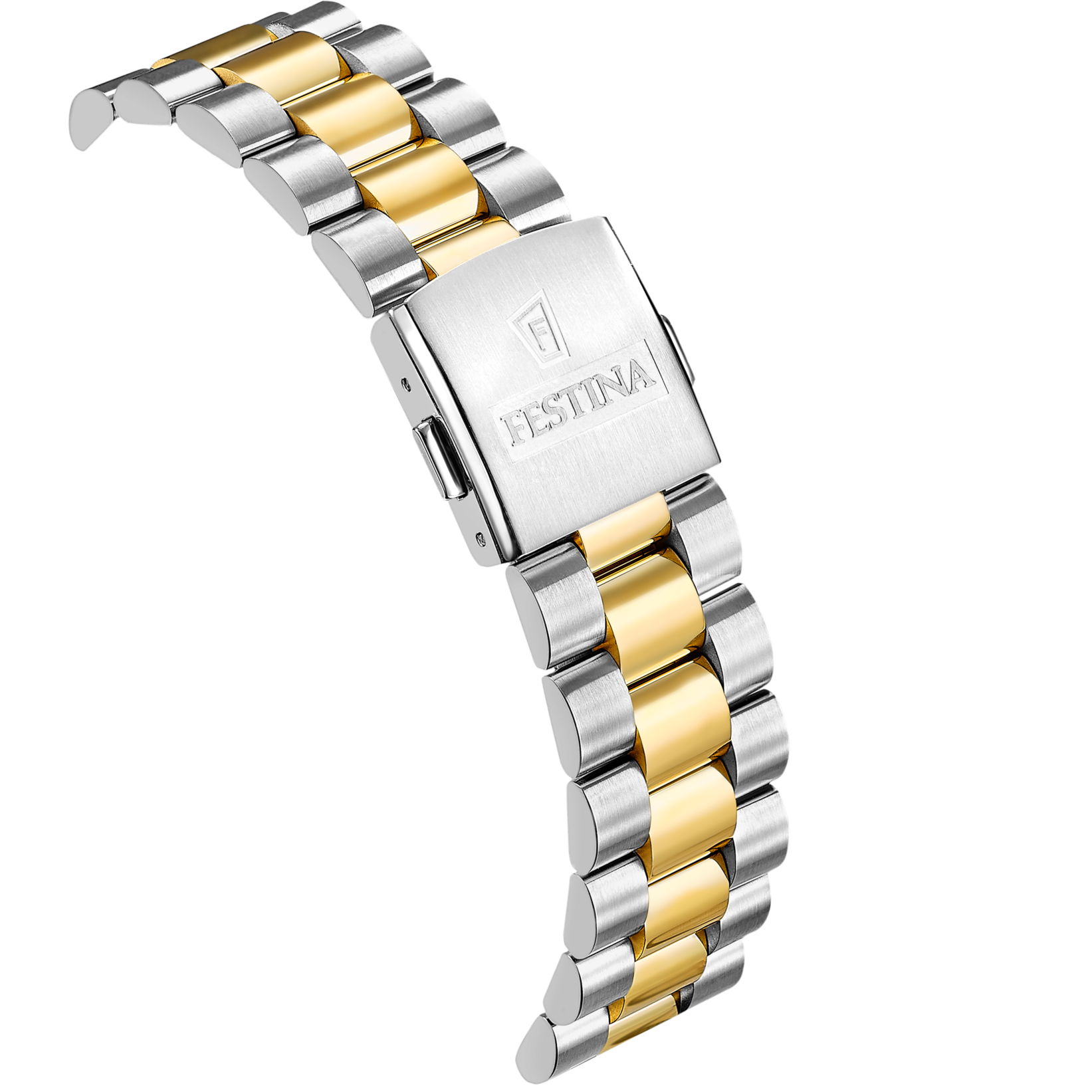Festina Swiss Made Herrenuhr Classic Steel F20085/A Gold Edelstahlarmband – Bild 4